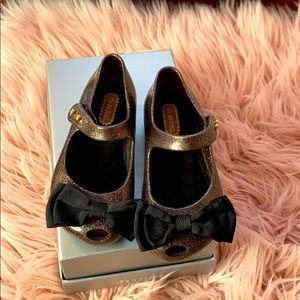 Mini Melissa multi glitter shoes